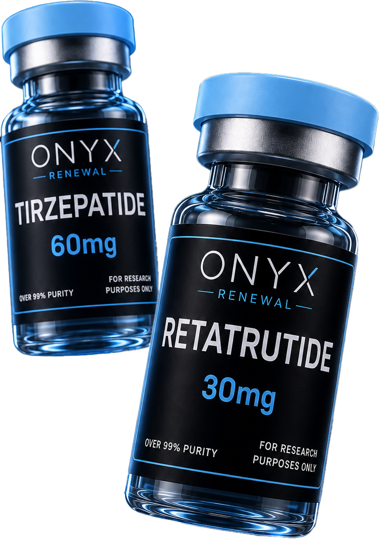 Onyx Renewal Tirzepatide 60 mg and Retatrutide 30 mg vials